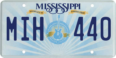 MS license plate MIH440