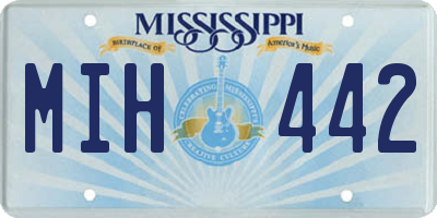 MS license plate MIH442