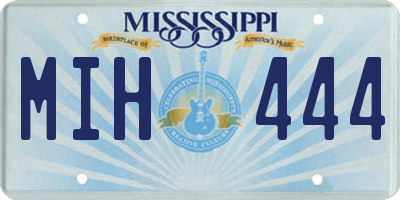 MS license plate MIH444