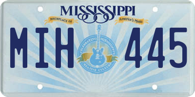 MS license plate MIH445