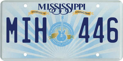 MS license plate MIH446