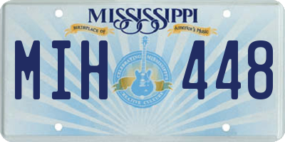 MS license plate MIH448