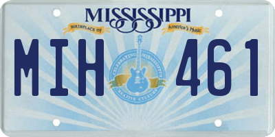 MS license plate MIH461