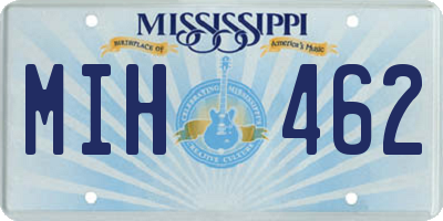 MS license plate MIH462