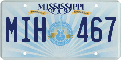 MS license plate MIH467