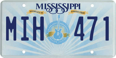 MS license plate MIH471