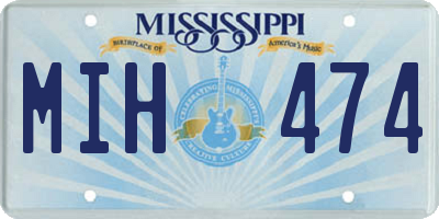 MS license plate MIH474