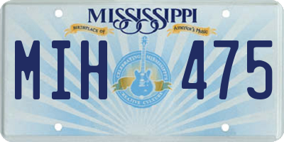 MS license plate MIH475