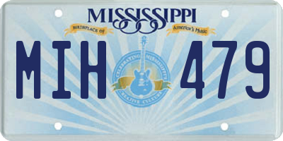 MS license plate MIH479