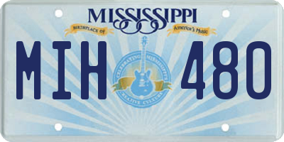 MS license plate MIH480