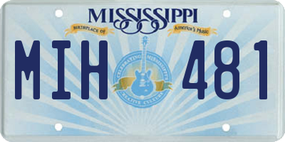 MS license plate MIH481