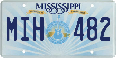 MS license plate MIH482