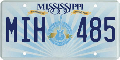 MS license plate MIH485