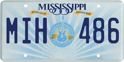 MS license plate MIH486