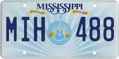 MS license plate MIH488