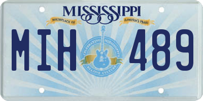 MS license plate MIH489
