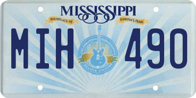 MS license plate MIH490