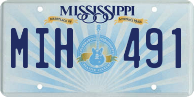 MS license plate MIH491