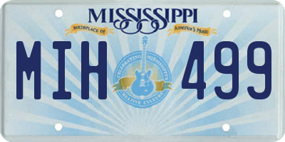 MS license plate MIH499