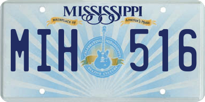 MS license plate MIH516