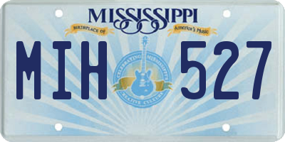 MS license plate MIH527