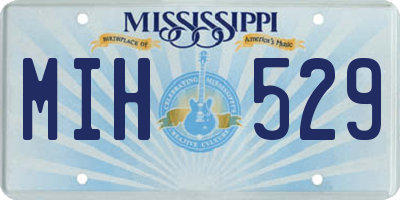 MS license plate MIH529