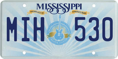 MS license plate MIH530