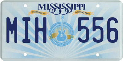 MS license plate MIH556