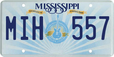 MS license plate MIH557