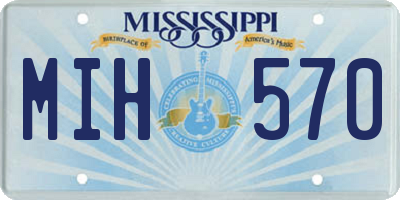 MS license plate MIH570