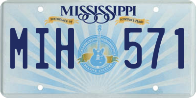 MS license plate MIH571