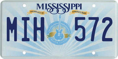 MS license plate MIH572