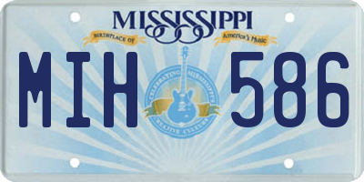 MS license plate MIH586