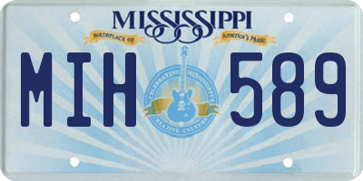 MS license plate MIH589