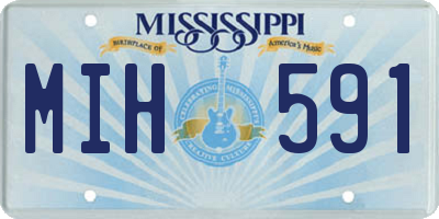 MS license plate MIH591
