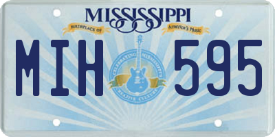 MS license plate MIH595