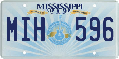MS license plate MIH596