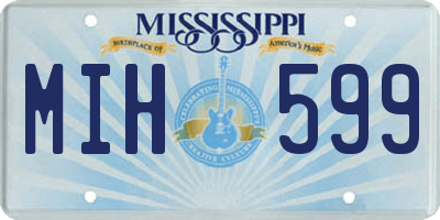 MS license plate MIH599