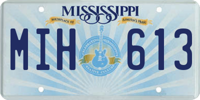 MS license plate MIH613