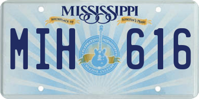 MS license plate MIH616