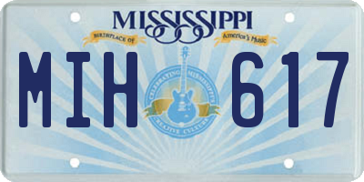 MS license plate MIH617