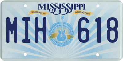 MS license plate MIH618