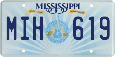 MS license plate MIH619