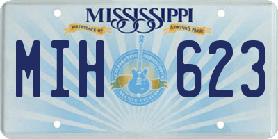 MS license plate MIH623
