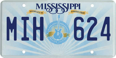 MS license plate MIH624