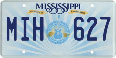 MS license plate MIH627