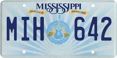 MS license plate MIH642