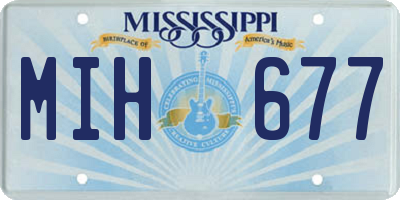 MS license plate MIH677