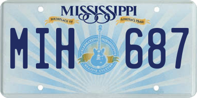 MS license plate MIH687
