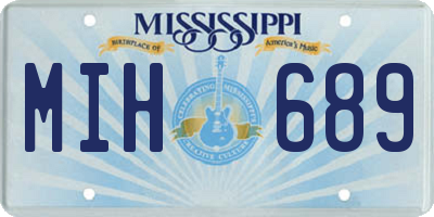 MS license plate MIH689